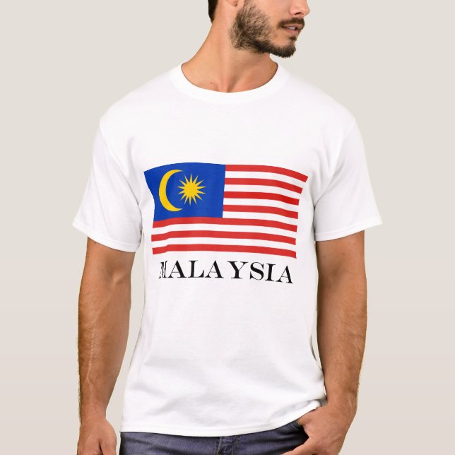 Camiseta Bandeira do Malaio da Malásia Jalur Gemilang (Frente)