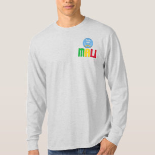 Camiseta Bandeira do Mali e Casaco de Armas Patriótica