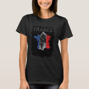 Camiseta Bandeira do Mapa da França