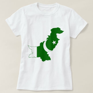 Camiseta Bandeira do mapa de Paquistão