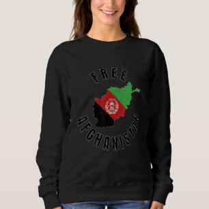 Camiseta Bandeira do Mapa do Afeganistão Livre
