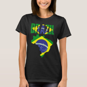 Camiseta Bandeira do Mapa do Brasil