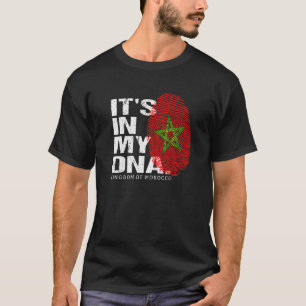 Camiseta Bandeira do Marrocos DNA Amor Dia Nacional do Marr