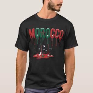 Camiseta Bandeira do Marrocos Futebol de Futebol Americano