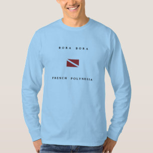 Camiseta Bandeira do mergulho do mergulhador de Bora Bora