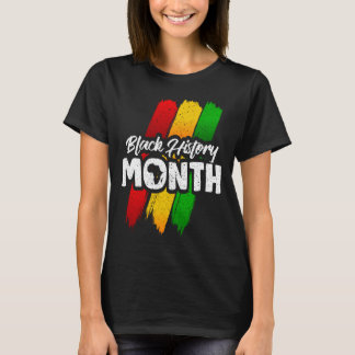 Camiseta Bandeira do Mês da História Negra Orgulho Afro-Ame