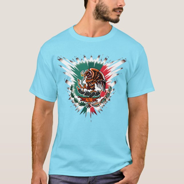 Camiseta Bandeira do México. (Frente)