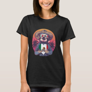 Camiseta Bandeira do México Coração Preguiça Pôr do Sol Tro