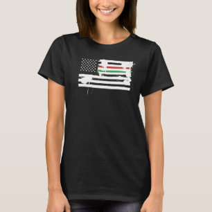 Camiseta Bandeira do México e bandeira dos Estados Unidos