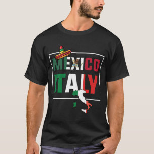 Camiseta Bandeira Do México E Da Itália