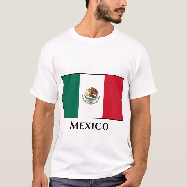 Camiseta Bandeira do México (México) (Frente)