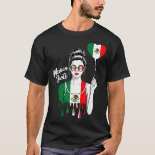 Camiseta bandeira do méxico orgulho mexicano raízes mexican