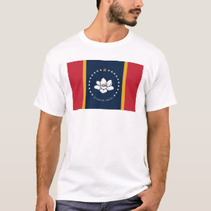 Camiseta Bandeira do Mississippi - Nova Bandeira da Magnóli