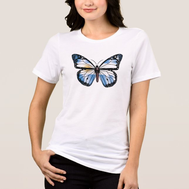 Camiseta bandeira do monarca borboleta argentina (Frente)
