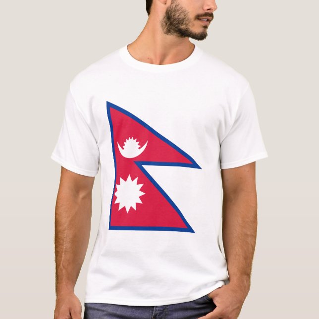 Camiseta Bandeira do Nepal (Frente)