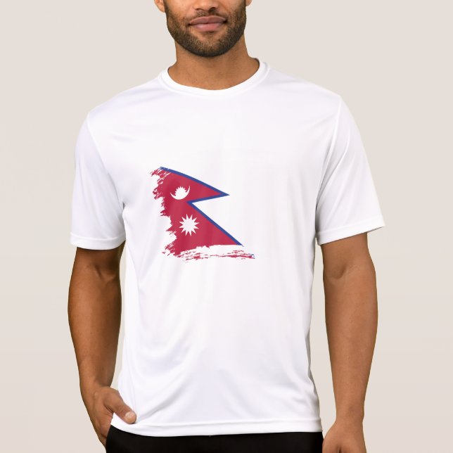 Camiseta Bandeira do Nepal (Frente)