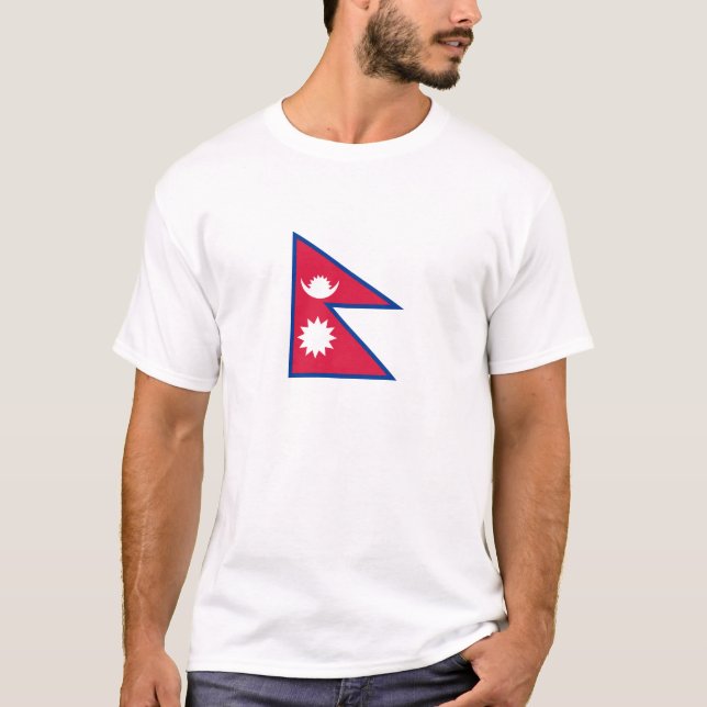 Camiseta Bandeira do Nepal (Frente)