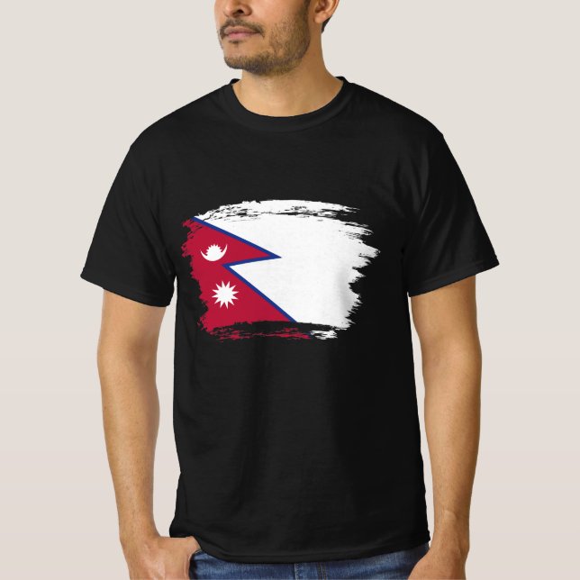 Camiseta Bandeira do Nepal (Frente)