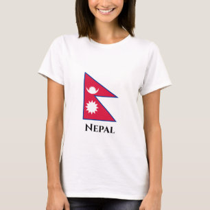 Camiseta Bandeira do Nepal (Nepalês)