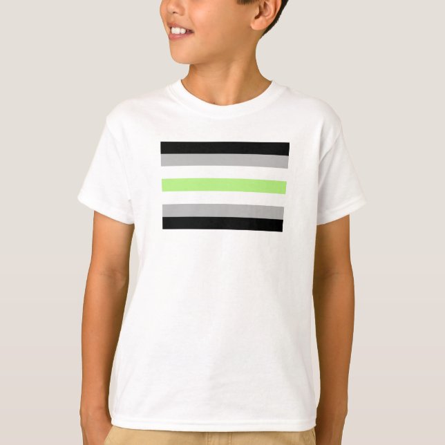 Camiseta Bandeira do Orgulho Agênero (Frente)