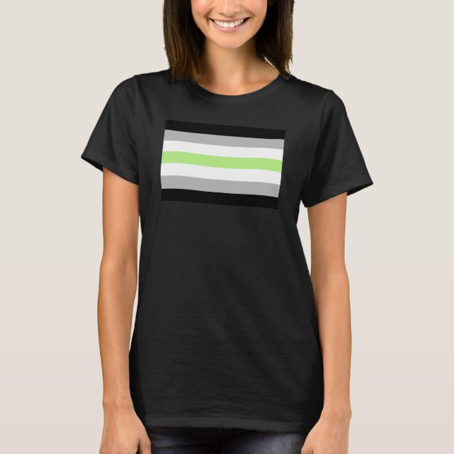 Camiseta Bandeira do Orgulho Agênero (Frente)