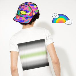 Camiseta Bandeira do Orgulho Agênero Gradiente com Nome Per