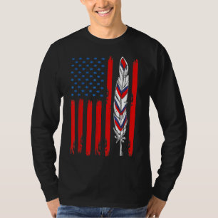 Camiseta Bandeira do Orgulho Americano Nativo