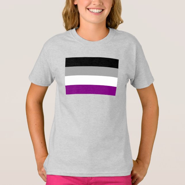 Camiseta Bandeira do Orgulho Assexual (Frente)