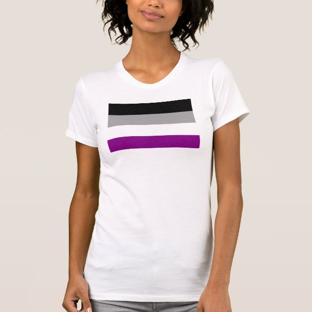 Camiseta Bandeira do Orgulho Assexual (Frente)