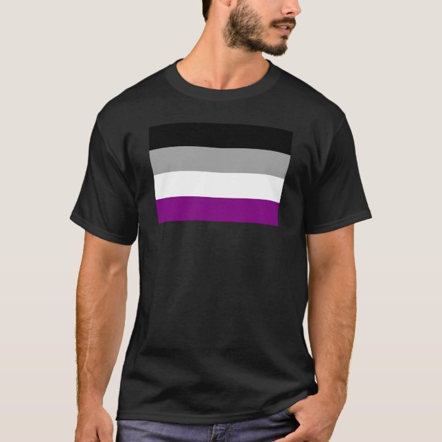 Camiseta Bandeira do Orgulho Assexual (Frente)