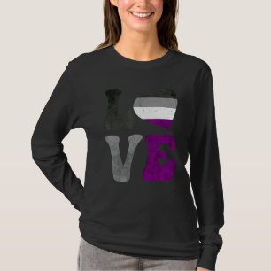 Camiseta Bandeira do Orgulho Assexual Ace Coração AMOR LGBT