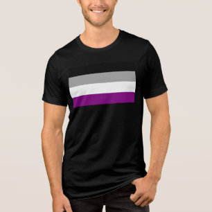 Camiseta Bandeira do orgulho assexual de SlipperyJoe enfati
