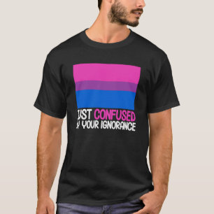 Camiseta Bandeira do Orgulho Bi Bissexual Confusa Pela Sua 