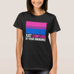 Camiseta Bandeira do Orgulho Bi Bissexual Confusa Pela Sua 