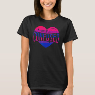 Camiseta Bandeira do Orgulho Bi Bissexual Coração Não Confu