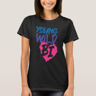 Camiseta Bandeira do Orgulho Bi Bissexual Jovem Selvagem E 