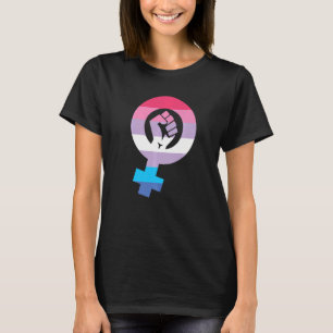 Camiseta Bandeira do Orgulho Bigender Sinalizador Feminista