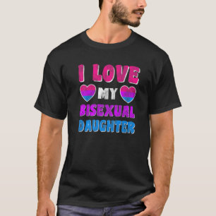Camiseta Bandeira do Orgulho Bissexual Bi Bandeira I Love M