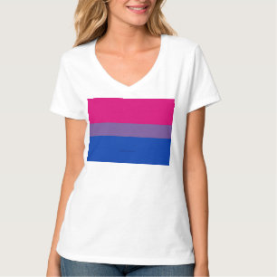 Camiseta Bandeira do Orgulho Bissexual de SlipperyJoe - cor