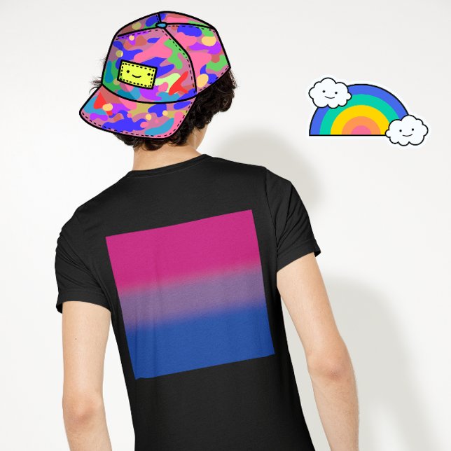 Camiseta Bandeira do Orgulho Bissexual Gradiente - Bi Bande (Criador carregado)