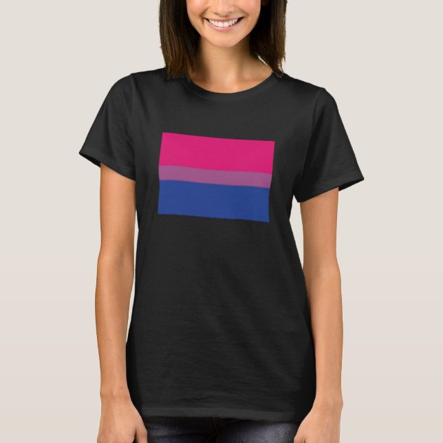 Camiseta Bandeira do Orgulho Bissexual Orgulhosa Bissexuali (Frente)