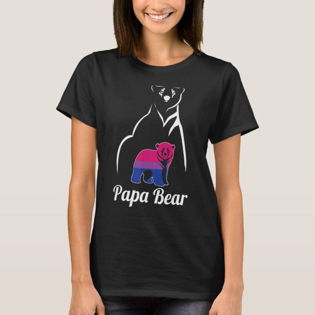 Camiseta Bandeira do Orgulho Bissexual Papa Urso Bi (Frente)
