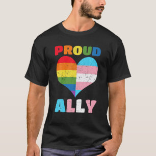 Camiseta Bandeira do Orgulho Cardíaco Arco-Íris LGBT Comuni