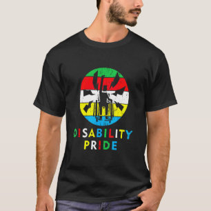 Camiseta Bandeira do Orgulho da Deficiência Julho Adepto Or
