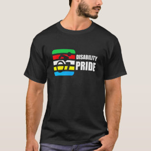 Camiseta Bandeira do Orgulho da Deficiência Julho Adepto Or