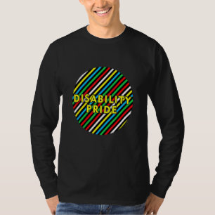 Camiseta Bandeira do Orgulho da Deficiência Mês da Deficiên