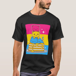 Camiseta Bandeira do Orgulho da Pan Ualidade dos Gatos Kawa