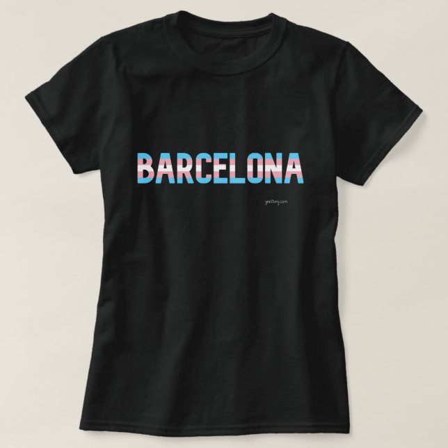 Camiseta Bandeira do Orgulho de Barcelona (Frente do Design)