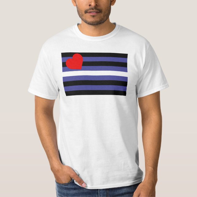 Camiseta Bandeira do Orgulho de Couro (Frente)