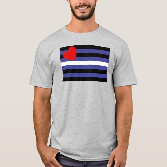 Camiseta Bandeira do Orgulho de Couro (Frente)